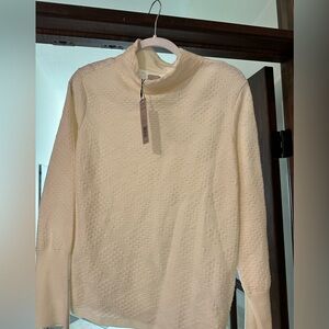 NIC+ZOE Women's Cream Crew Neck Sweater